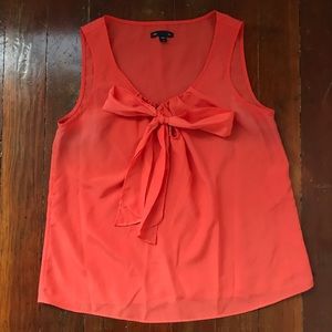 Coral Short Sleeved Gap Blouse Medium